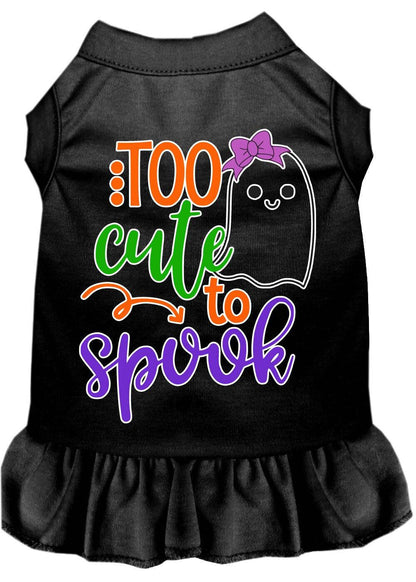 Halloween Pet Dog & Cat Dress, "Too Cute To Spook - Girly Ghost"
