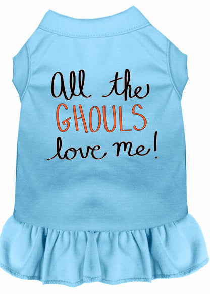 Halloween Pet Dress "All The Ghouls Love Me"