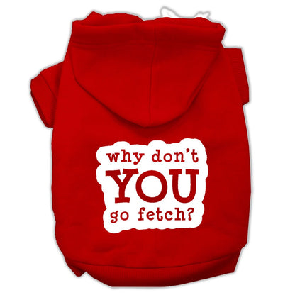 Pet Hoodie Screen Printed, "Fetch"