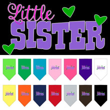 Pet and Dog Bandana Screen Printed, "Little Sister"