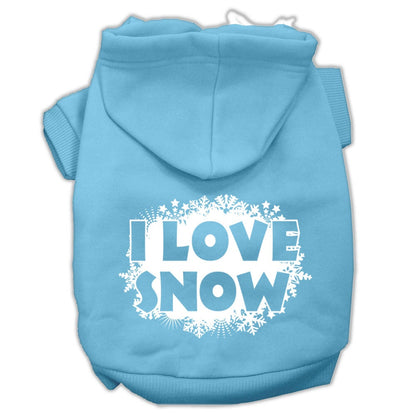 I Love Snow Christmas Pet Hoodie