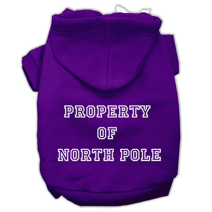 Christmas Pet Hoodie "Property of North Pole"