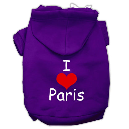 Pet Hoodie "I Love Paris"