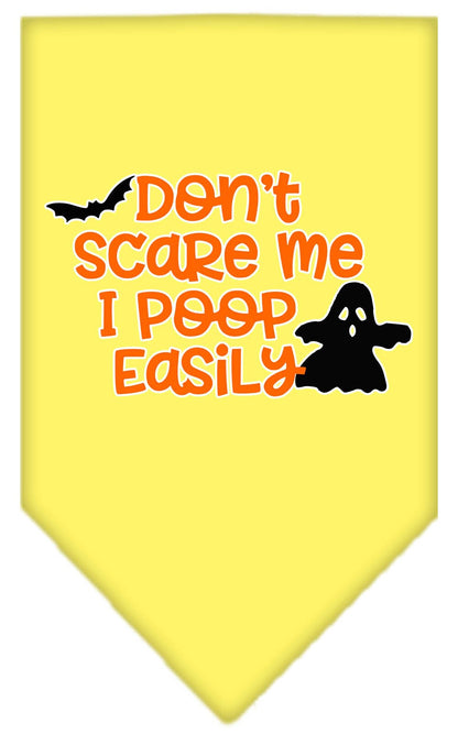 Halloween Pet and Dog Bandana, "Don't Scare Me, I Poop Easily"