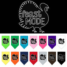 Pet and Dog Bandana Screen Printed, "Feast Mode"