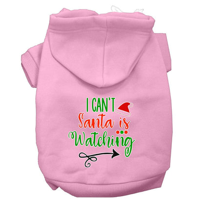 Christmas Pet Hoodie "I Can't, Santa Is Watching"