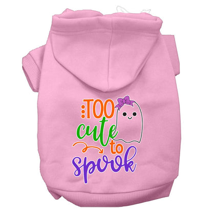 Halloween Pet Hoodie, "Too Cute To Spook Girly Ghost"