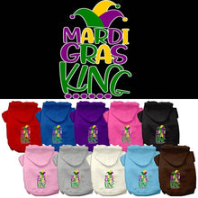 Pet Dog & Cat Hoodie Screen Printed, "Mardi Gras King"