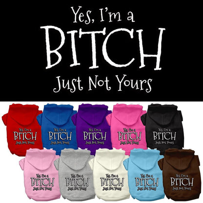 Pet Hoodie "Yes, I'm A Bitch, Just Not Yours"