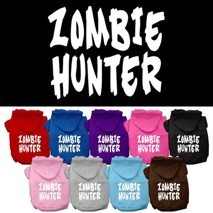 Halloween Pet Hoodie Screen Printed, "Zombie Hunter"