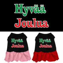 Christmas Pet Dress Screen Printed, "Hyvaa Joulua"