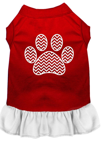 Pet Dress "Chevron Paw"