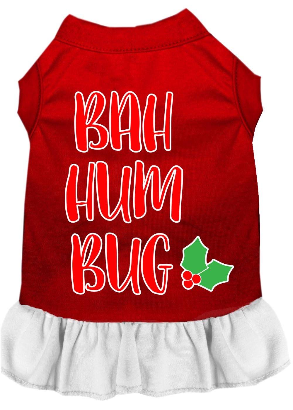Christmas Pet Dress Screen Printed, "Bah Humbug"