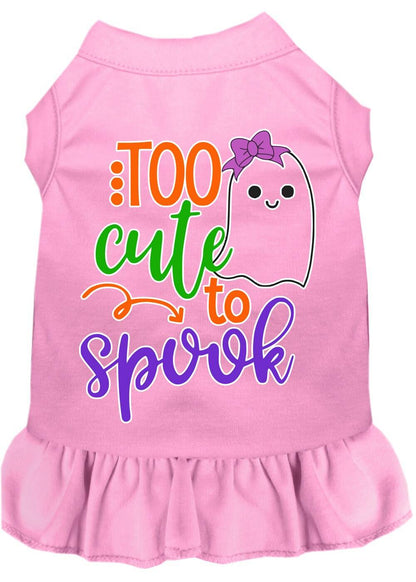 Halloween Pet Dog & Cat Dress, "Too Cute To Spook - Girly Ghost"