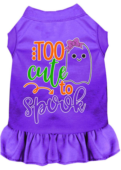 Halloween Pet Dog & Cat Dress, "Too Cute To Spook - Girly Ghost"