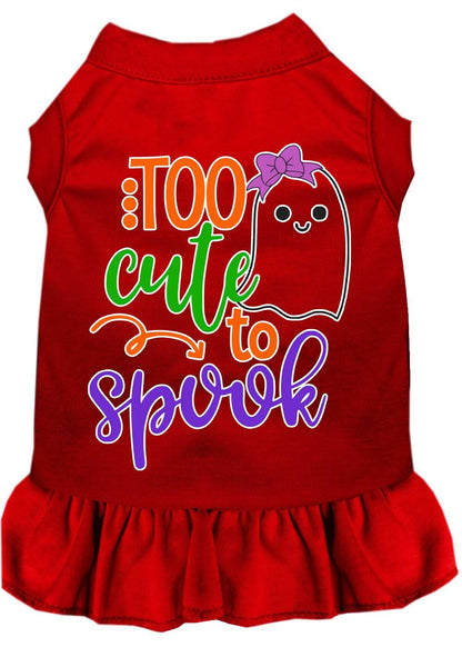 Halloween Pet Dog & Cat Dress, "Too Cute To Spook - Girly Ghost"