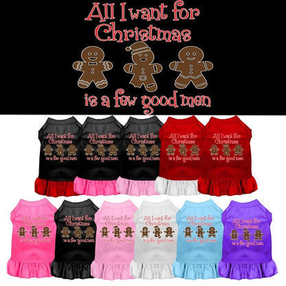 Christmas Pet Dress, "All I Want For Christmas Is A Few Good Men"
