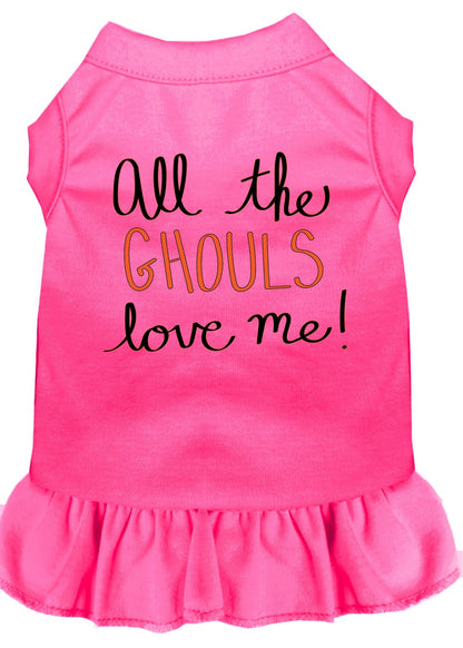 Halloween Pet Dress "All The Ghouls Love Me"