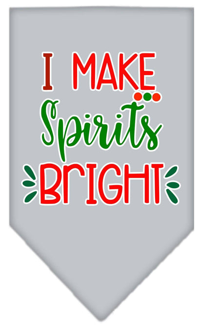 Christmas Pet and Dog Bandana Screen Printed, "I Make Spirits Bright"