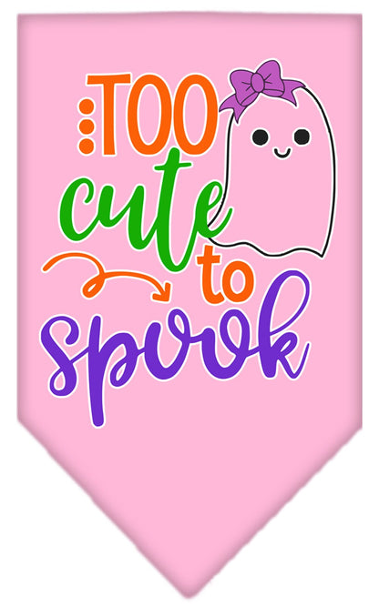 Halloween Pet and Dog Bandana, "Too Cute To Spook - Girly Ghost"