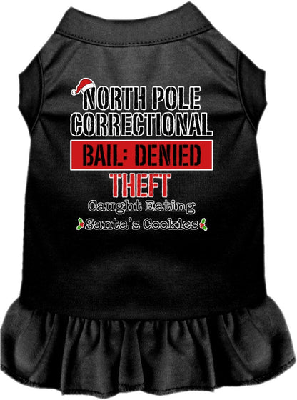 Christmas Pet Dress "North Pole Correctional"
