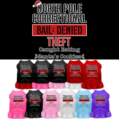 Christmas Pet Dress "North Pole Correctional"