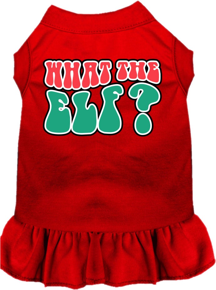 Christmas Pet Dress "What The Elf"