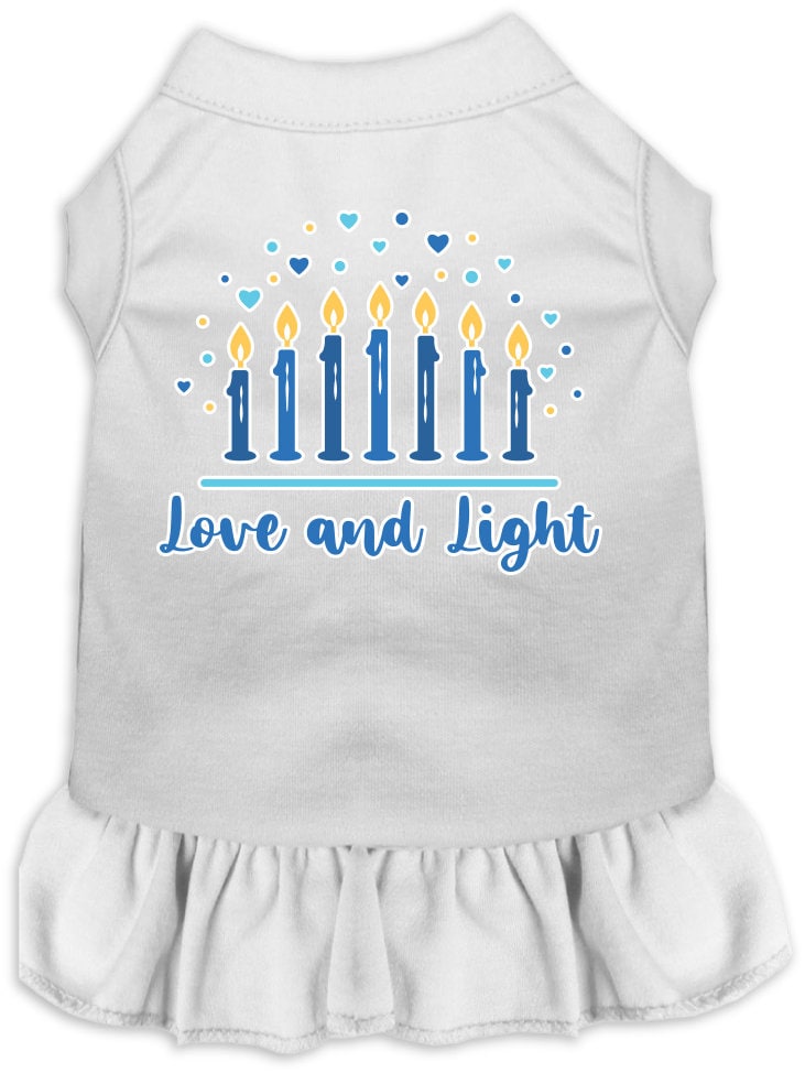 Hanukkah Pet Dress "Love and Light"