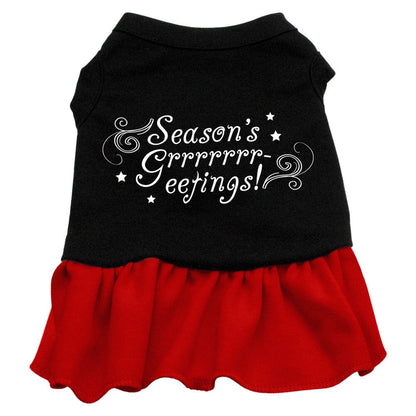 Christmas Pet Dress Screen Printed, "Season's Greetings"