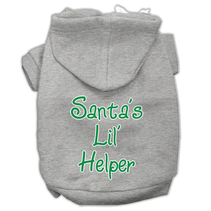 Christmas Pet Hoodie Screen Printed, "Santa's Lil Helper"