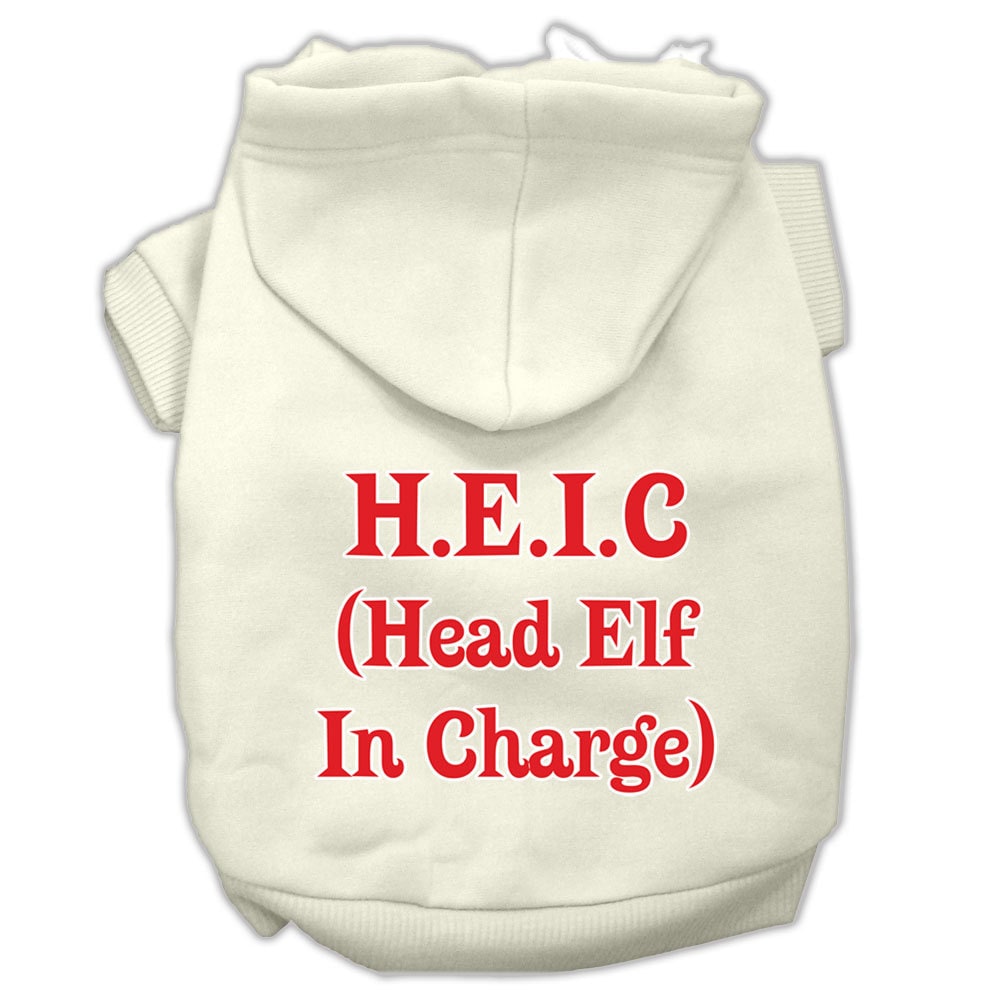 Christmas Pet Hoodie "Head Elf In Charge"