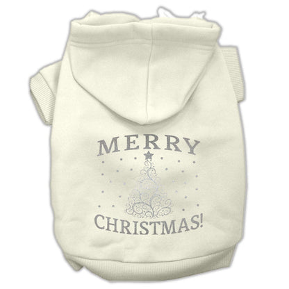 Christmas Pet Hoodie Screen Printed, "Shimmer Christmas Tree"