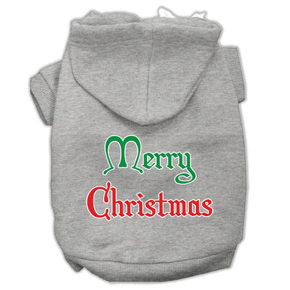 Christmas Pet Hoodie Screen Printed, "Merry Christmas"