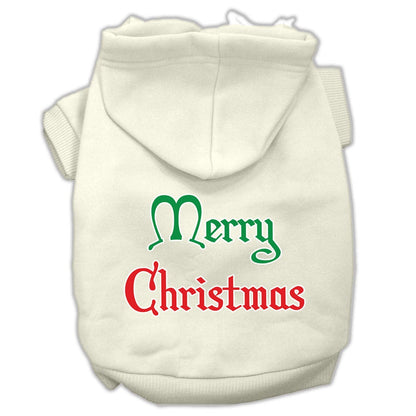 Christmas Pet Hoodie Screen Printed, "Merry Christmas"