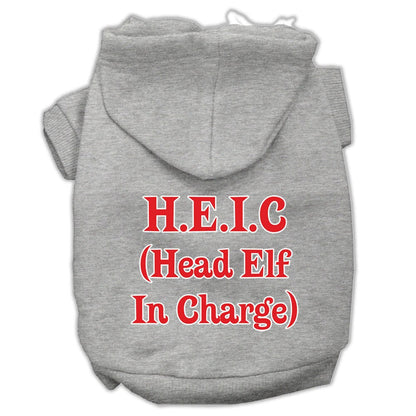 Christmas Pet Hoodie "Head Elf In Charge"