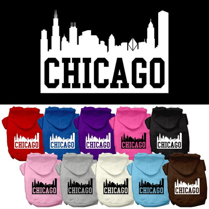 Pet Hoodie "Chicago Skyline"