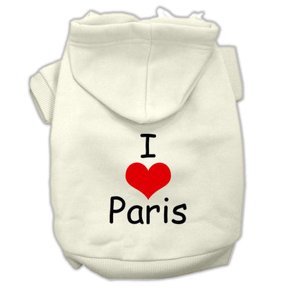 Pet Hoodie "I Love Paris"