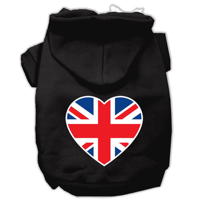 Pet Hoodie "British Flag Heart"