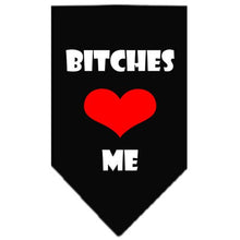 Pet and Dog Bandana Screen Printed, "Bitches Love Me"