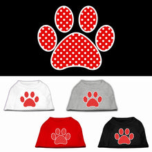 Pet Shirt "Swiss Dots Red Paw"