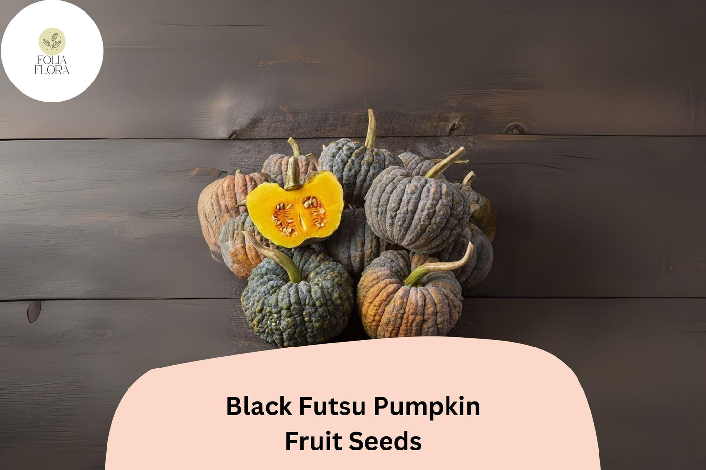 Black Futsu Pumpkin Seeds | Heirloom Japanese Cucurbita moschata | Ribbed, Bumpy Skin, Nutty Flavor, Vining Plant
