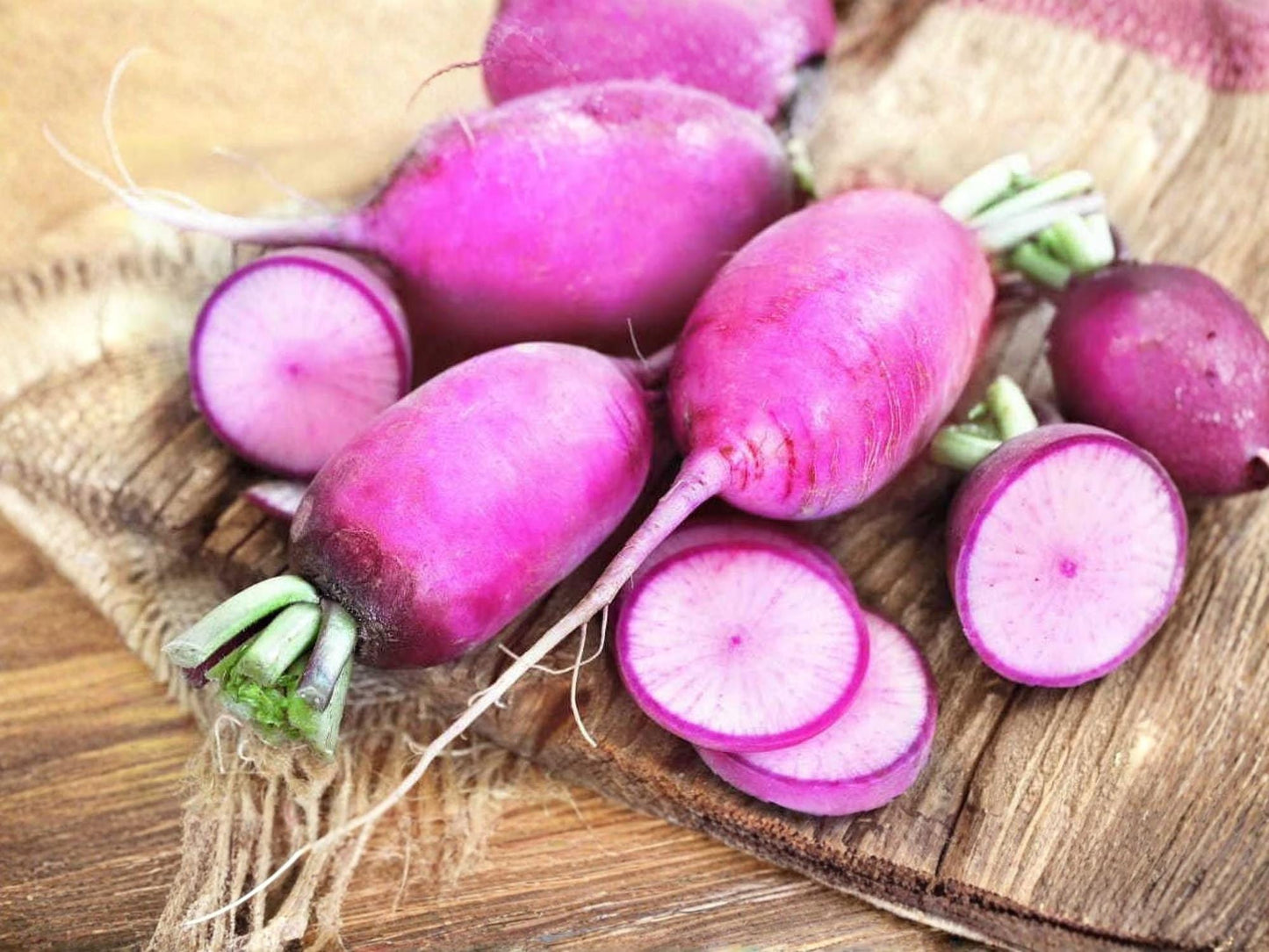 Triton Purple Stem Radish Seeds – Fast-Growing Heirloom, Non-GMO, Crisp White Roots, Colorful Stems, 100 Seeds
