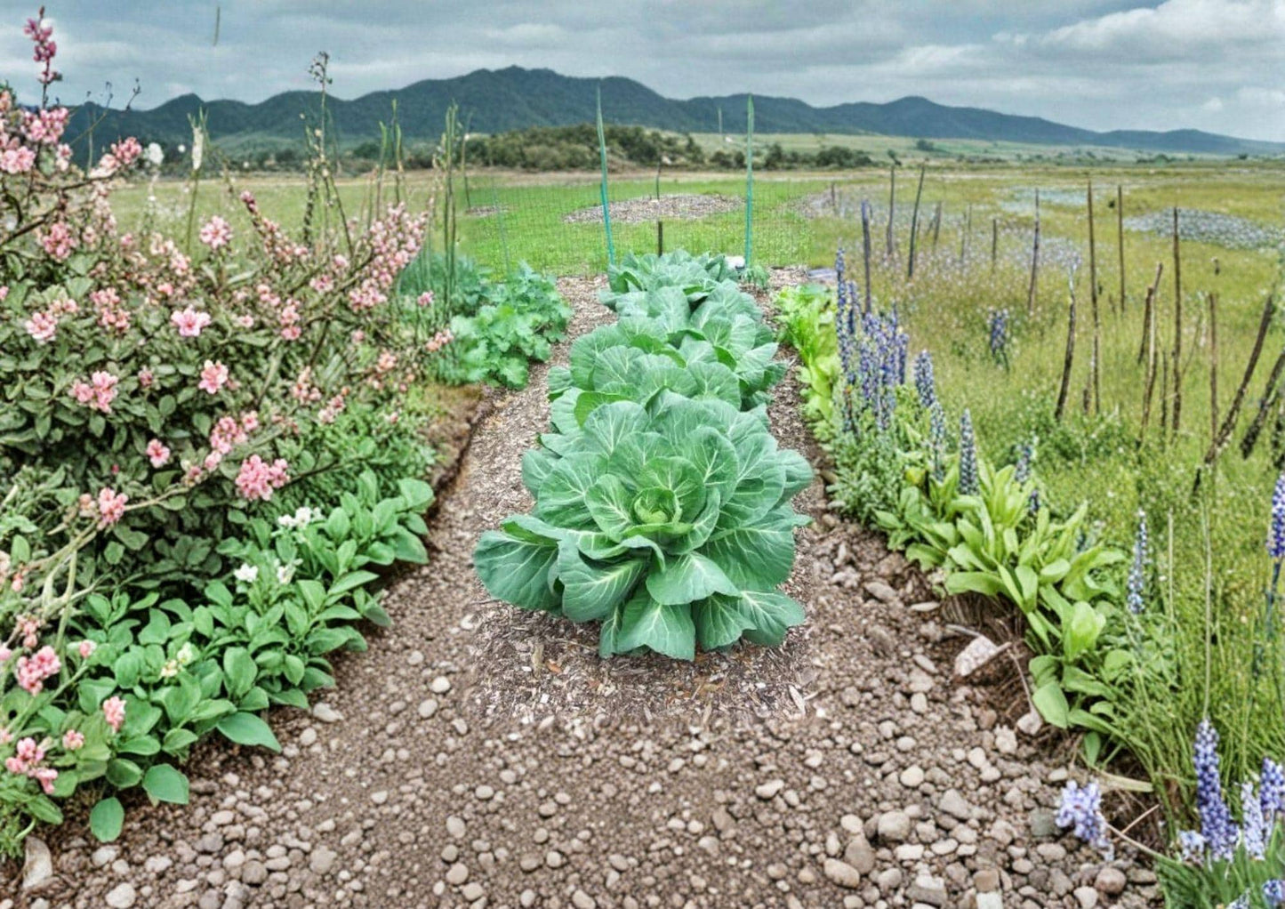 Vates Collard Seeds 500 Heirloom Dwarf Blue-Green Cold-Hardy Greens for Home Gardens