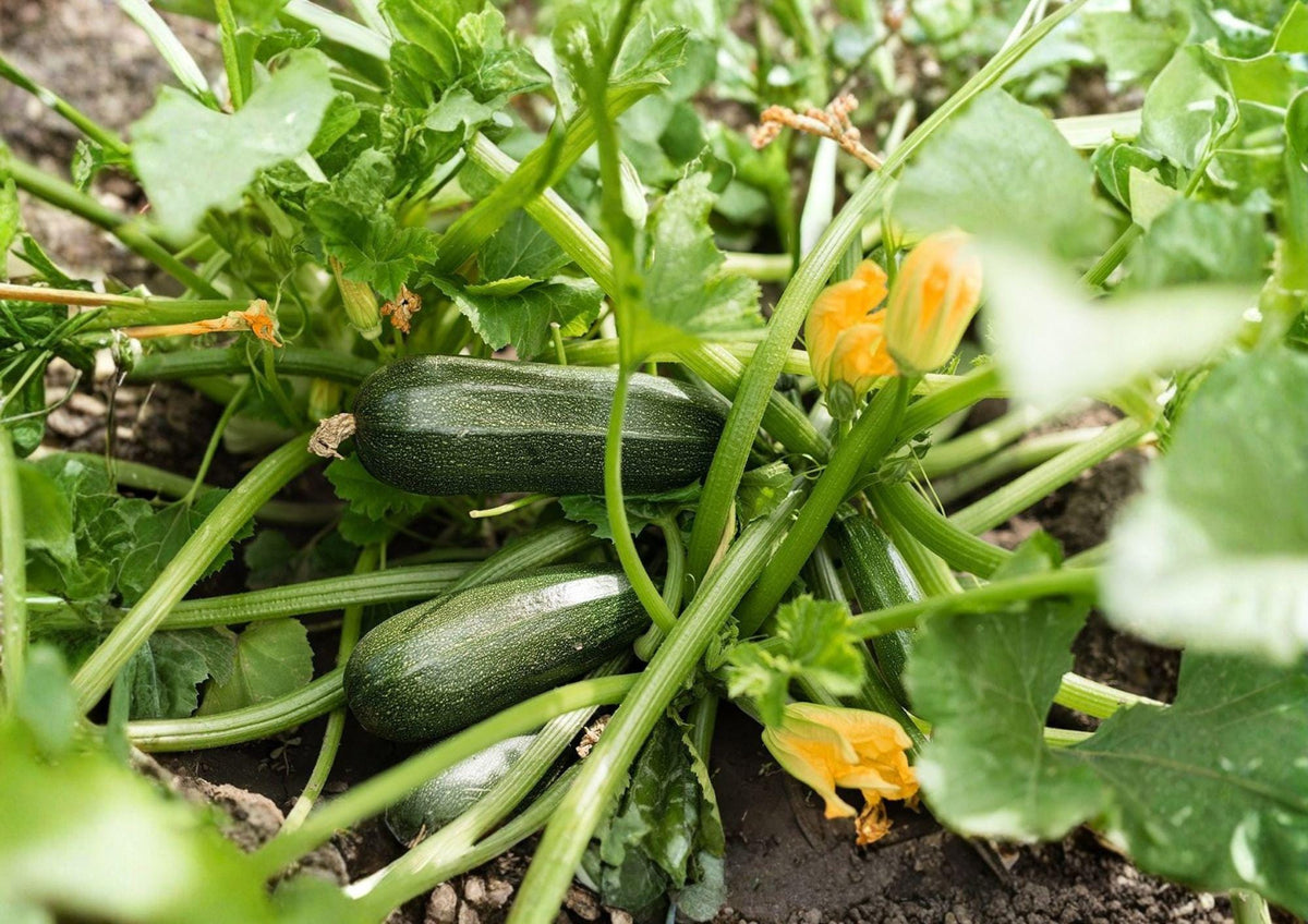 Dark Green Zucchini Seeds – Heirloom Summer Squash, Classic Tender Vegetable, 10 Seeds for Home Garden, High Yield, Easy to Grow