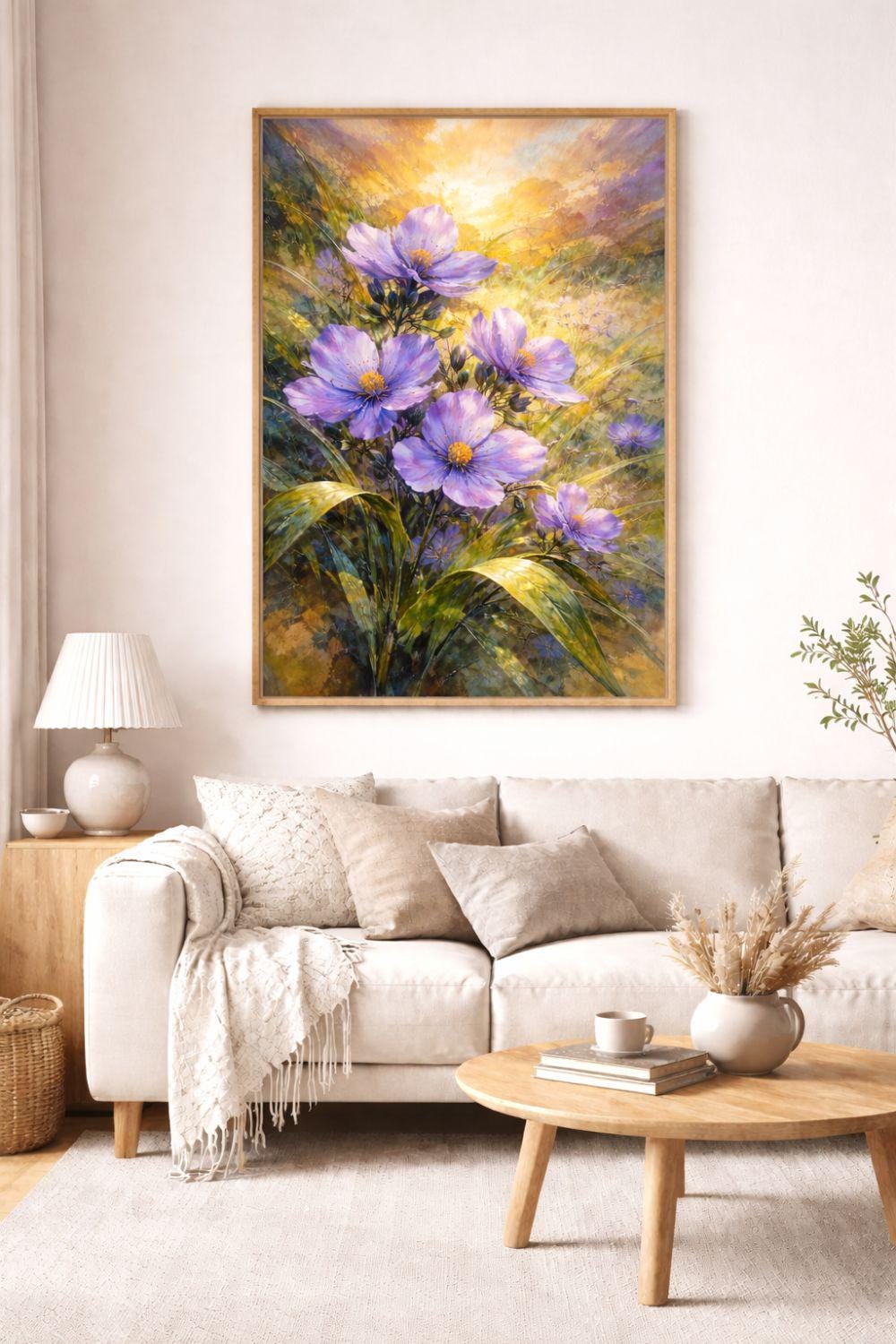 Prairie Spiderwort Botanical Print Digital Download | Wildflower Wall Art | Tradescantia bracteata Floral Illustration