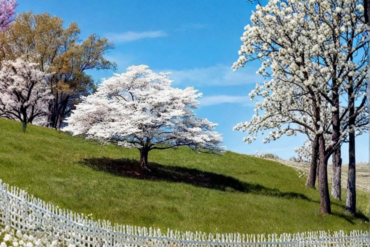 White Flowering Dogwood Trees – 2 ft Tall Live Trees, Cornus florida, Spring Blooming Ornamental Trees