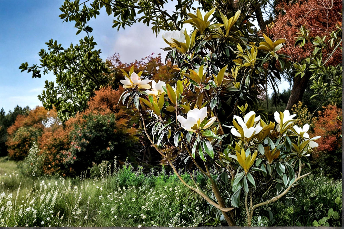 Southern Magnolia Live Plant - 18" Tall, Evergreen Tree with Fragrant White Flowers, Magnolia grandiflora