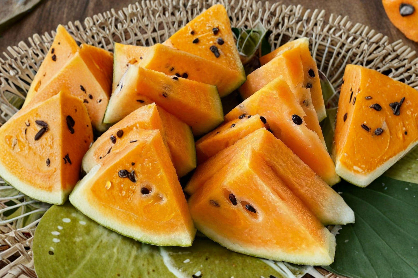 Orange Krush Watermelon Seeds - Rare Heirloom Orange Flesh Melon for Summer Gardens and Fruit Lovers