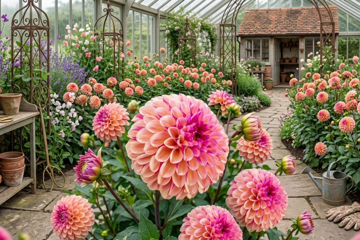 Palmares Ball Dahlia Bulb Tuber Clump - Dahlia pinnata Perennial for Borders & Containers, Vibrant Blooms