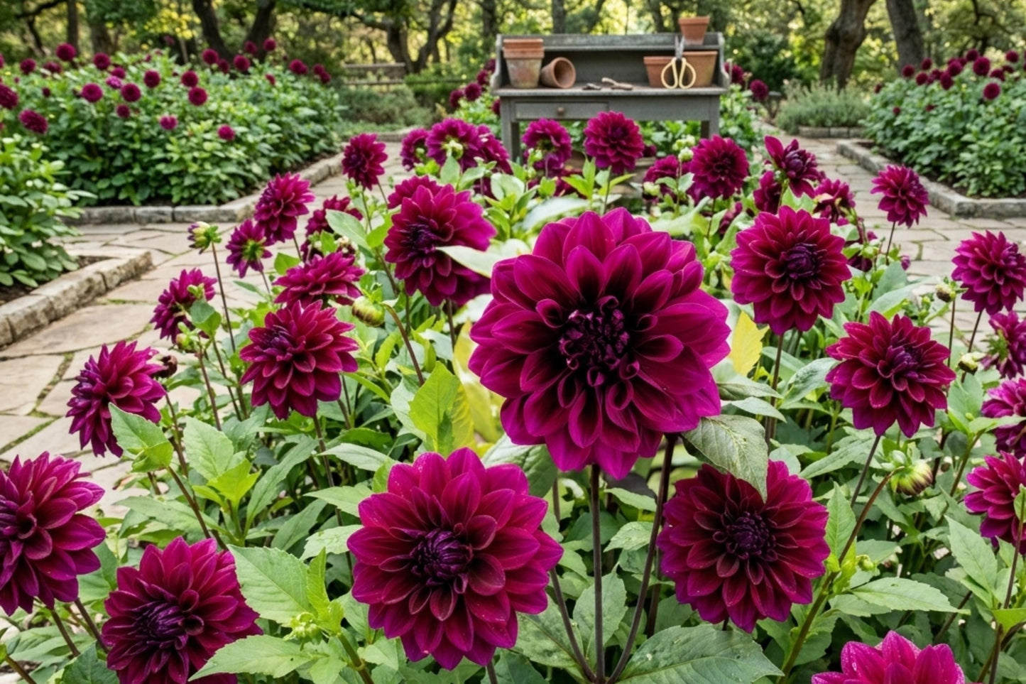 Dinnerplate Dahlia Bulb Tuber Clump | Labyrinth Two Tone Flower | Dahlia pinnata | Large 10-inch Blooms
